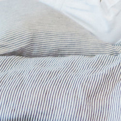 Limited Edition Linen Duvet Cover Set - Pacific Stripe