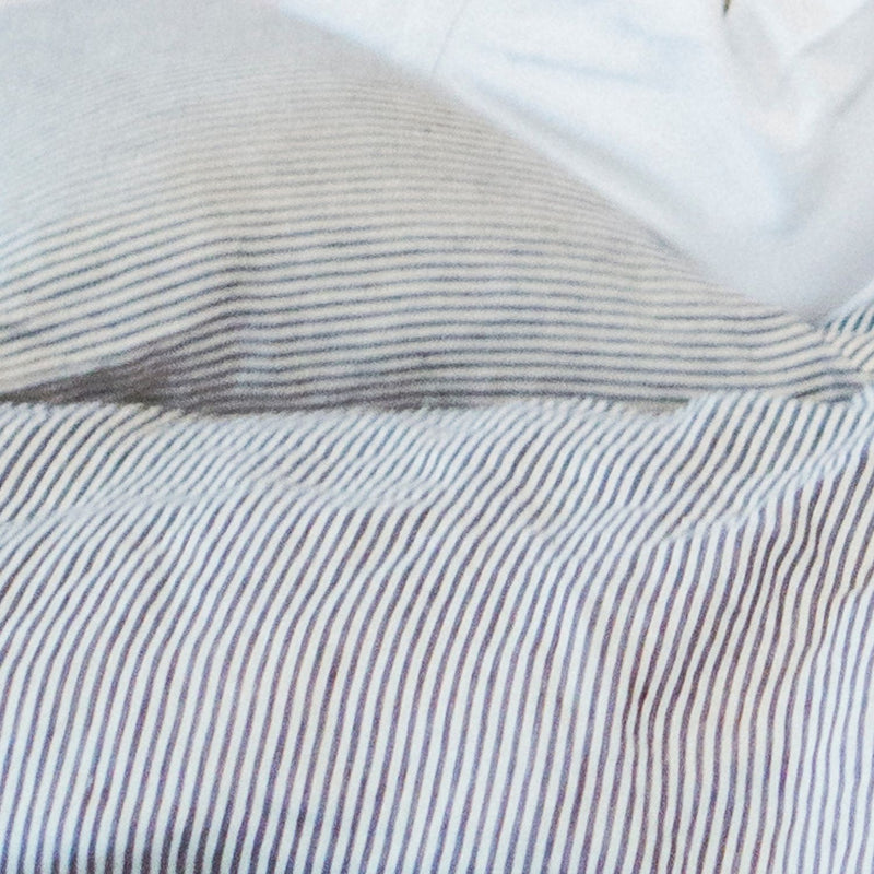 Limited Edition Linen Duvet Cover Set - Pacific Stripe
