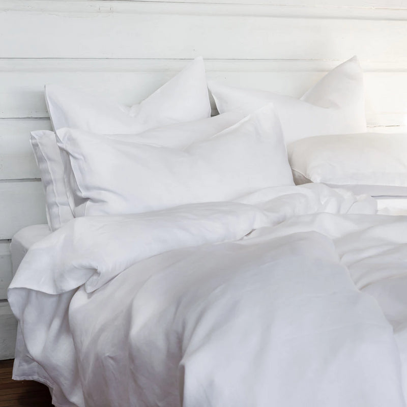Pure Linen bed European Pillowcases White
