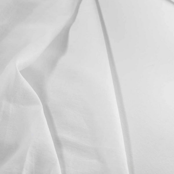 Pure Linen Bed Sheet Set in Polar White